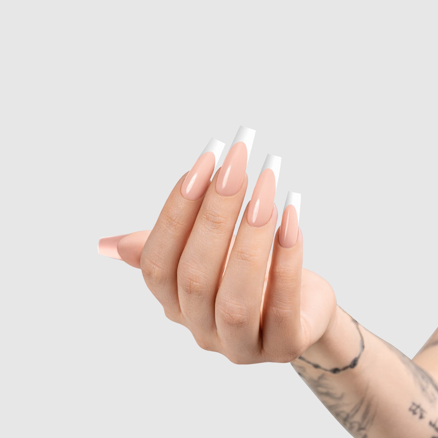 Colors from the French Tip Bundle applied to nail extensions