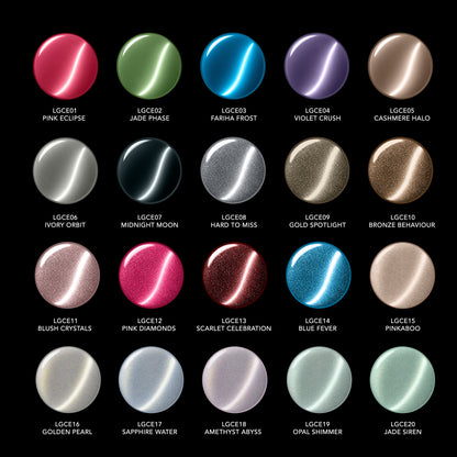 Chaun Legend Cat Eye Full Collection Gel Polish swatches