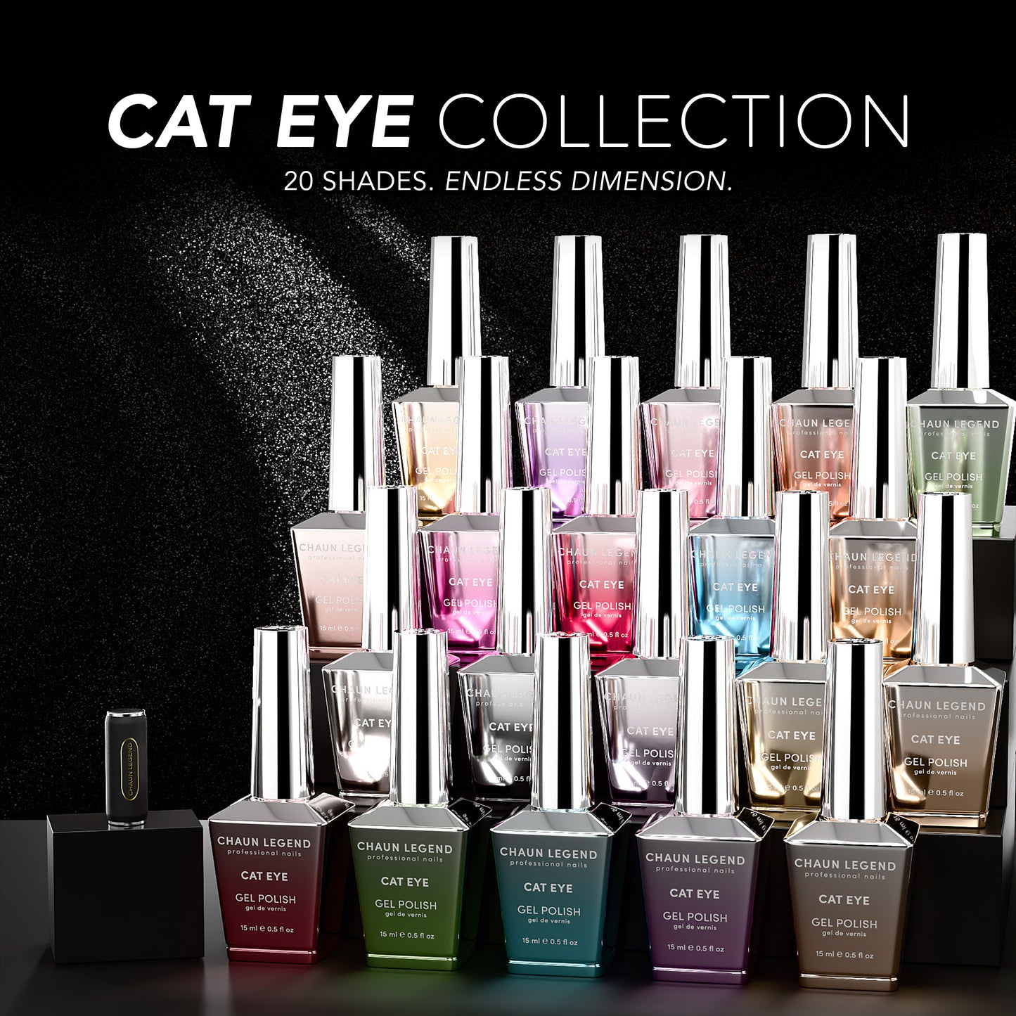 Chaun Legend Cat Eye Full Collection Gel Polish 20 shades, endless dimension