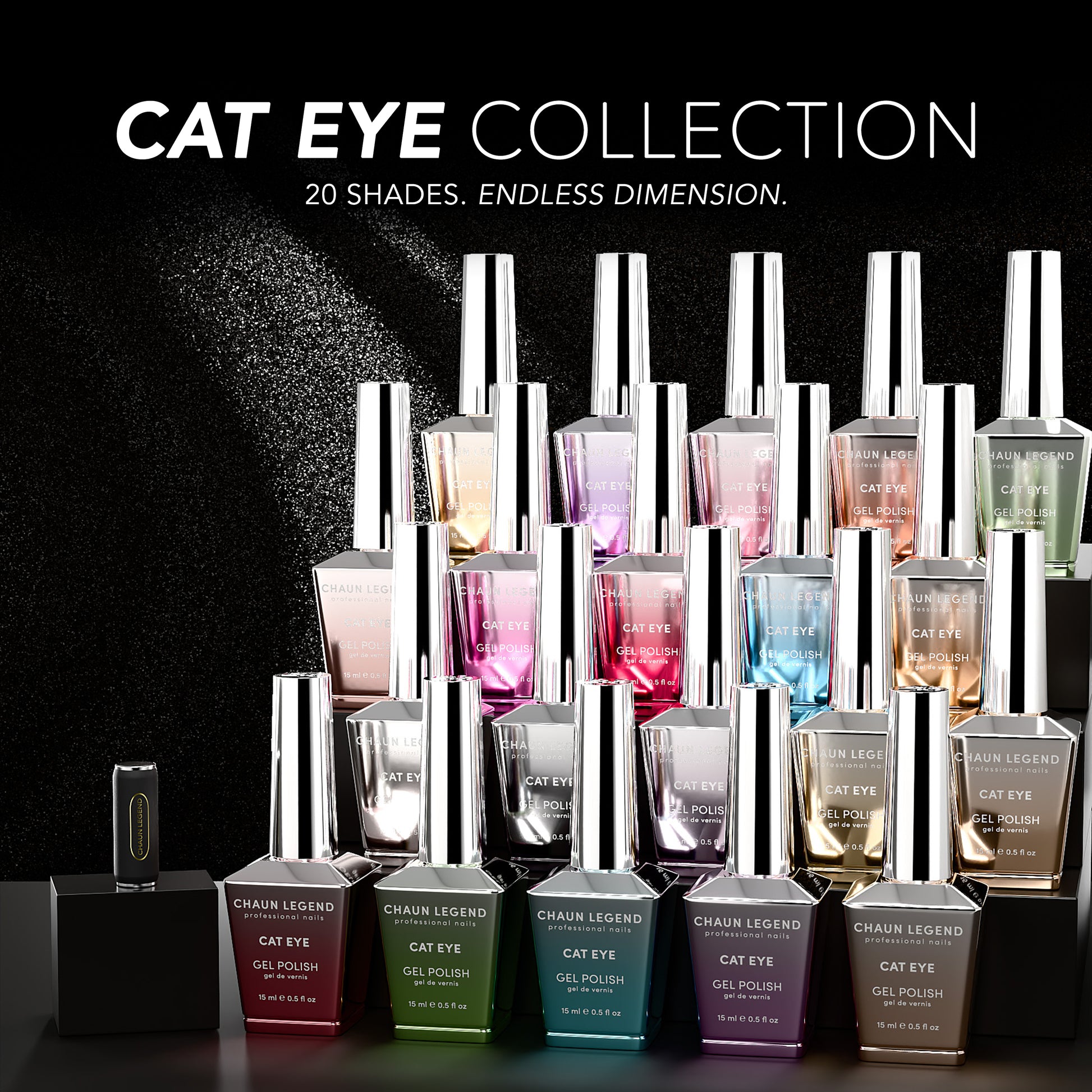 Chaun Legend Cat Eye Full Collection Gel Polish 20 shades, endless dimension