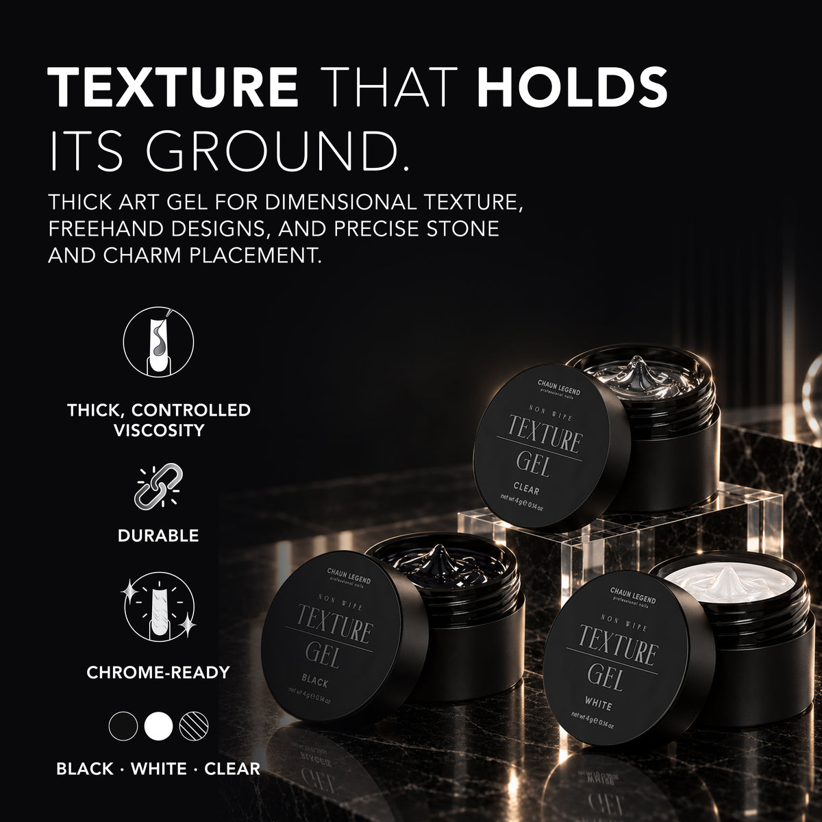 Non-Wipe Texture Gel–Black