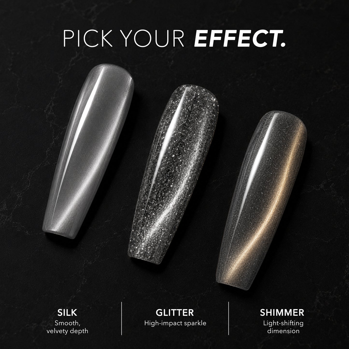 Chaun Legend Cat Eye Full Collection Gel Polish 3 effects