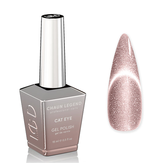 Chaun Legend Blush Crustals Cat Eye Gel Polish
